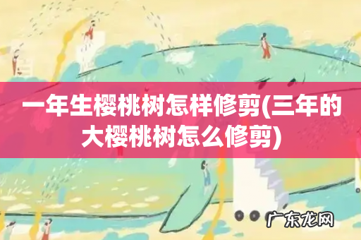 三年的大樱桃树怎么修剪 一年生樱桃树怎样修剪