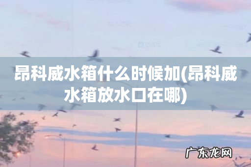 昂科威水箱放水口在哪 昂科威水箱什么时候加