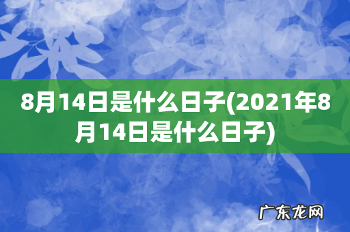 2021年8月14日是什么日子 8月14日是什么日子