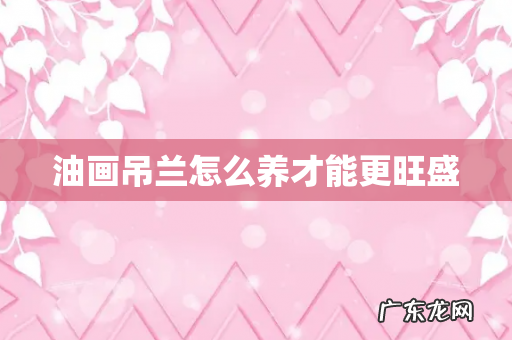 油画吊兰怎么养才能更旺盛