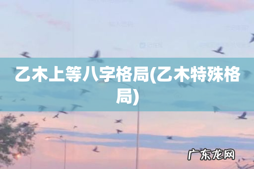乙木特殊格局 乙木上等八字格局
