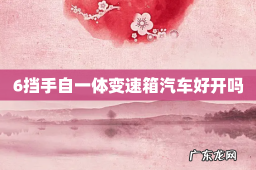6挡手自一体变速箱汽车好开吗