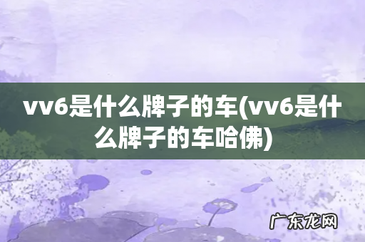 vv6是什么牌子的车哈佛 vv6是什么牌子的车