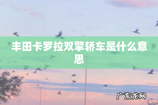 丰田卡罗拉双擎轿车是什么意思