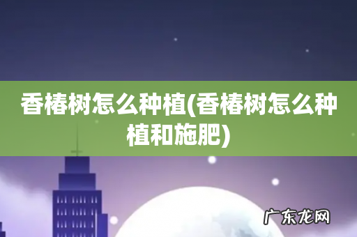 香椿树怎么种植和施肥 香椿树怎么种植