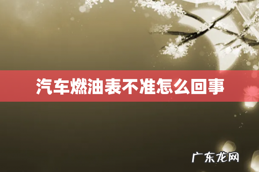 汽车燃油表不准怎么回事