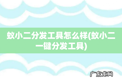 蚁小二一键分发工具 蚁小二分发工具怎么样