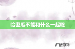 哈密瓜不能和什么一起吃