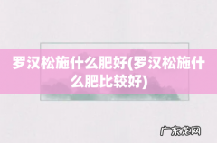 罗汉松施什么肥比较好 罗汉松施什么肥好