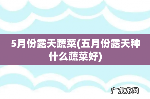 五月份露天种什么蔬菜好 5月份露天蔬菜