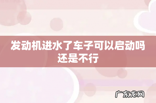 发动机进水了车子可以启动吗还是不行