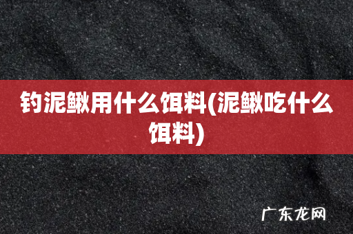 泥鳅吃什么饵料 钓泥鳅用什么饵料