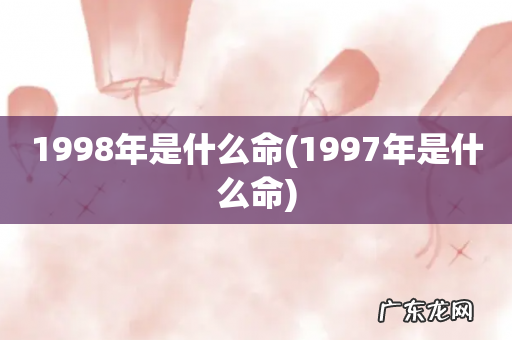 1997年是什么命 1998年是什么命