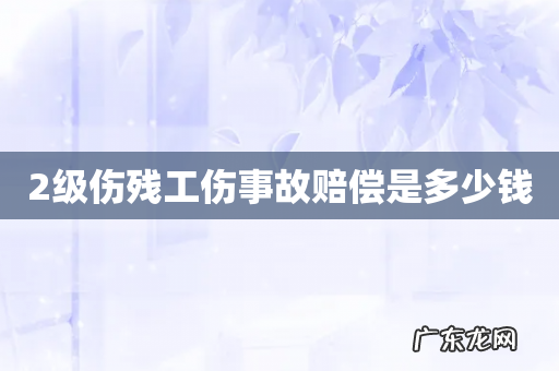 2级伤残工伤事故赔偿是多少钱