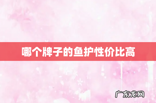 哪个牌子的鱼护性价比高