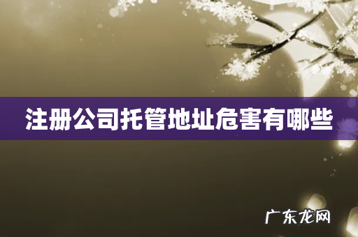 注册公司托管地址危害有哪些