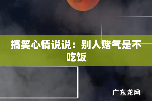 搞笑心情说说:别人赌气是不吃饭