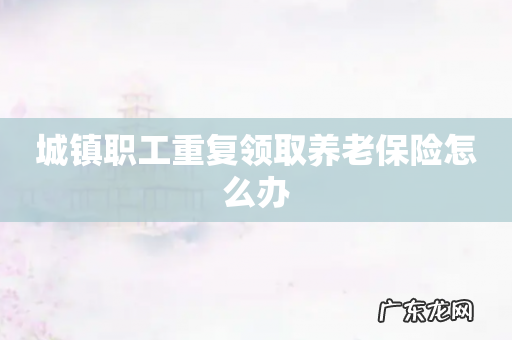 城镇职工重复领取养老保险怎么办