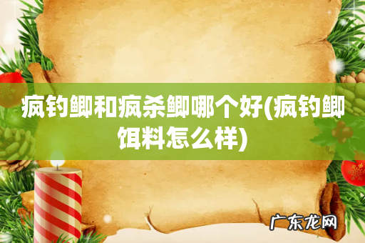 疯钓鲫饵料怎么样 疯钓鲫和疯杀鲫哪个好