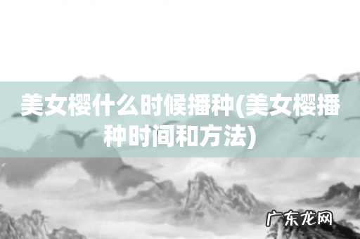 美女樱播种时间和方法 美女樱什么时候播种