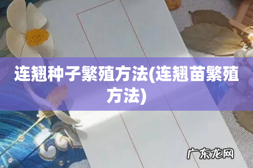 连翘苗繁殖方法 连翘种子繁殖方法