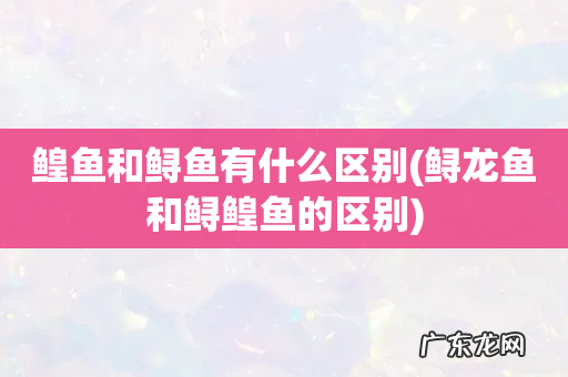 鲟龙鱼和鲟鳇鱼的区别 鳇鱼和鲟鱼有什么区别