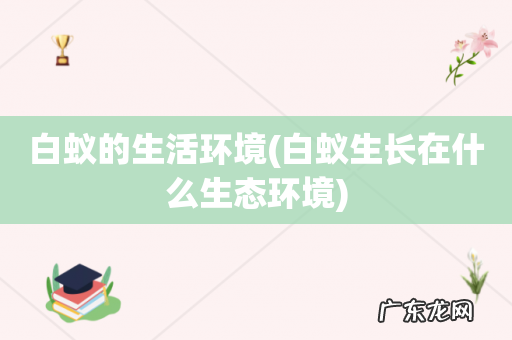 白蚁生长在什么生态环境 白蚁的生活环境