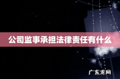 公司监事承担法律责任有什么