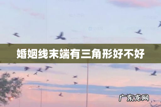 婚姻线末端有三角形好不好