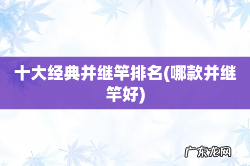 哪款并继竿好 十大经典并继竿排名