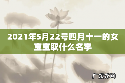 2021年5月22号四月十一的女宝宝取什么名字