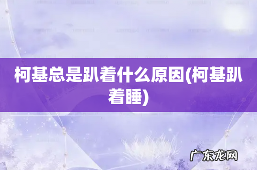 柯基趴着睡 柯基总是趴着什么原因