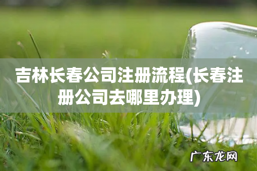 长春注册公司去哪里办理 吉林长春公司注册流程