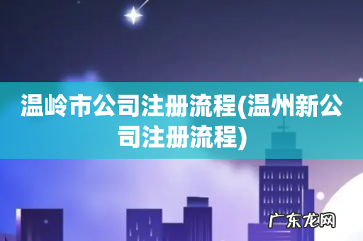 温州新公司注册流程 温岭市公司注册流程