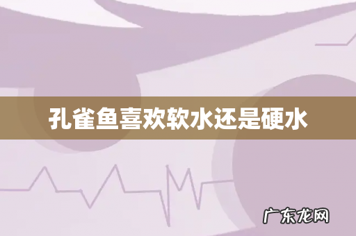 孔雀鱼喜欢软水还是硬水