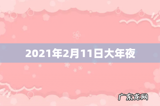 2021年2月11日大年夜