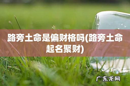 路旁土命起名聚财 路旁土命是偏财格吗