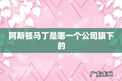 阿斯顿马丁是哪一个公司旗下的