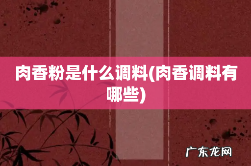 肉香调料有哪些 肉香粉是什么调料