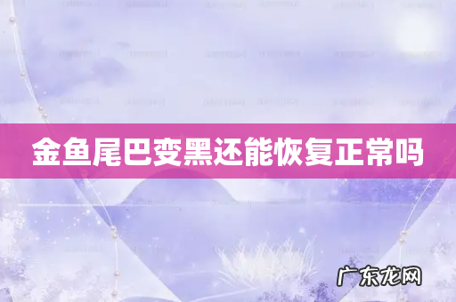 金鱼尾巴变黑还能恢复正常吗