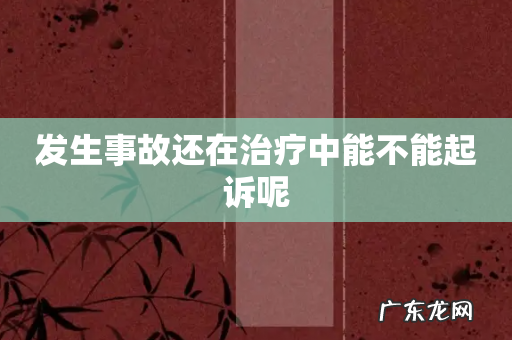 发生事故还在治疗中能不能起诉呢