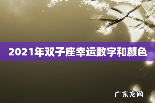 2021年双子座幸运数字和颜色