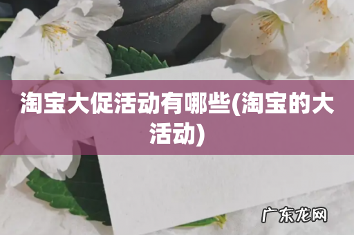 淘宝的大活动 淘宝大促活动有哪些