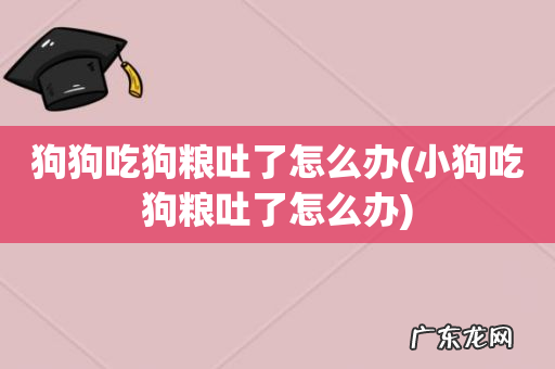 小狗吃狗粮吐了怎么办 狗狗吃狗粮吐了怎么办