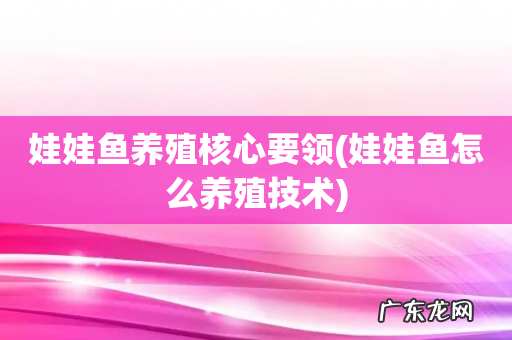 娃娃鱼怎么养殖技术 娃娃鱼养殖核心要领