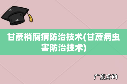 甘蔗病虫害防治技术 甘蔗梢腐病防治技术