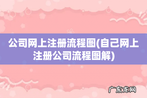 自己网上注册公司流程图解 公司网上注册流程图
