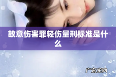 故意伤害罪轻伤量刑标准是什么