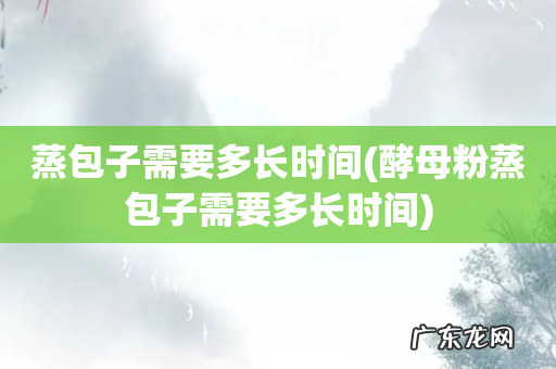 酵母粉蒸包子需要多长时间 蒸包子需要多长时间