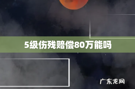 5级伤残赔偿80万能吗